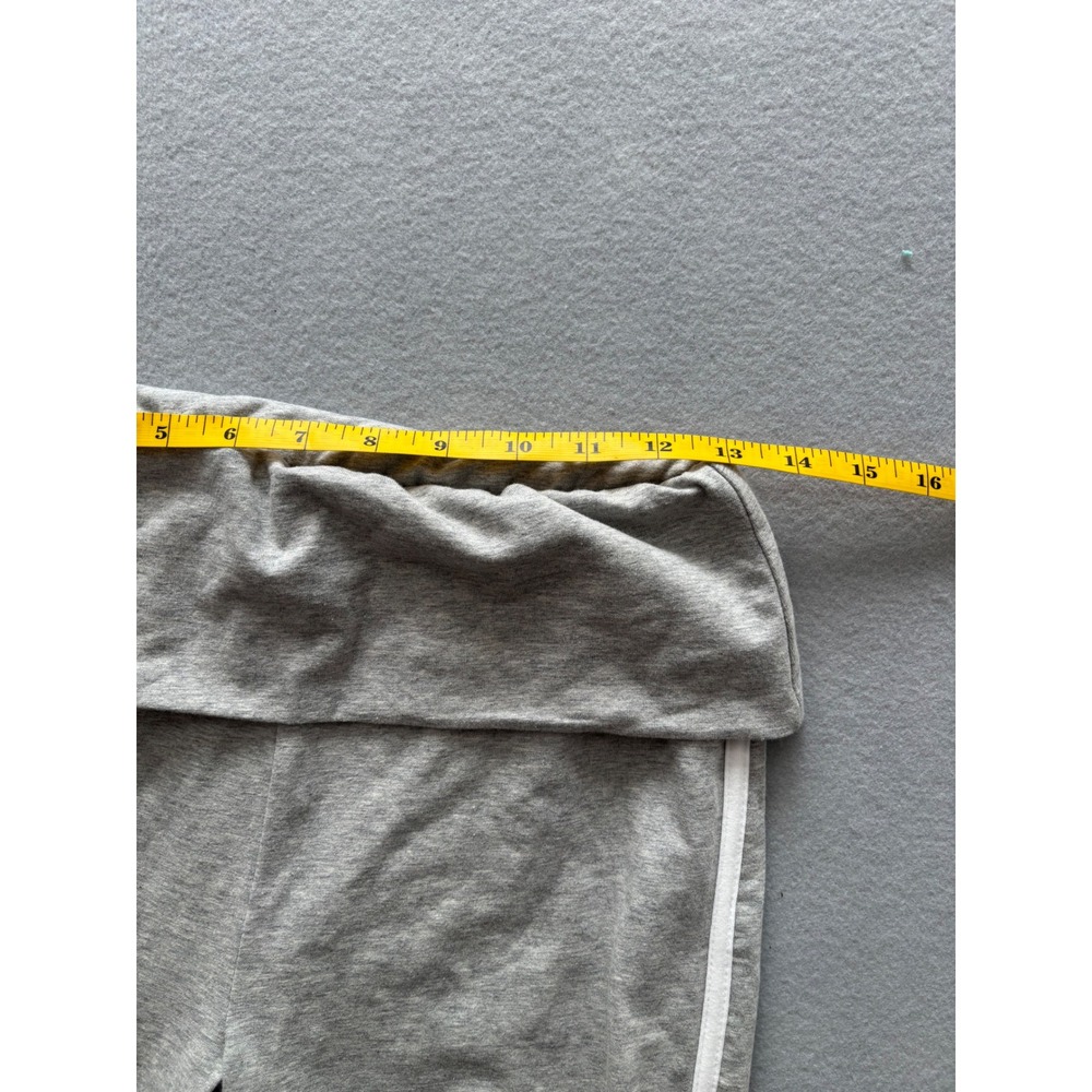 Forever 21 Lounge Pants S Heather Gray Flare Side Stripe Foldover Waist - Picture 5 of 7